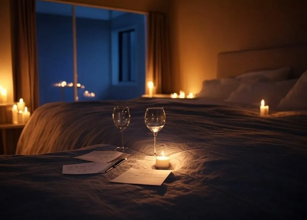 Notes with ideas for sharing fantasies
